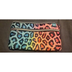 Pen + Gear Rainbow Ombre Leopard Neoprene Cosmetic Pouch Pencil Case Bag